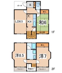 甲斐市龍地　戸建ての物件間取画像